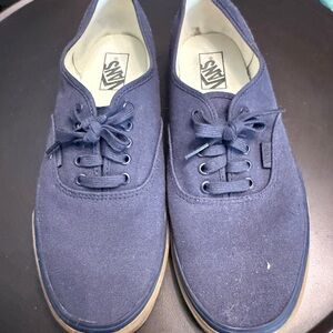 Vans Men's Dark Blue Canvas Sneakers